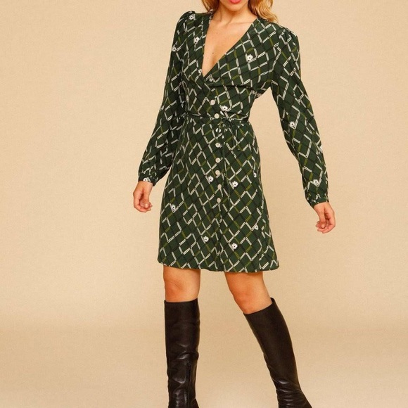 NWT -Rouje Green Gabinette Dress - EU 36/US 4 - Picture 1 of 8